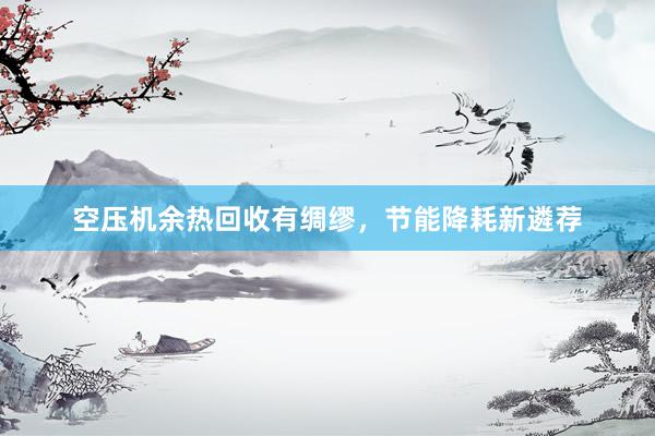 空压机余热回收有绸缪，节能降耗新遴荐
